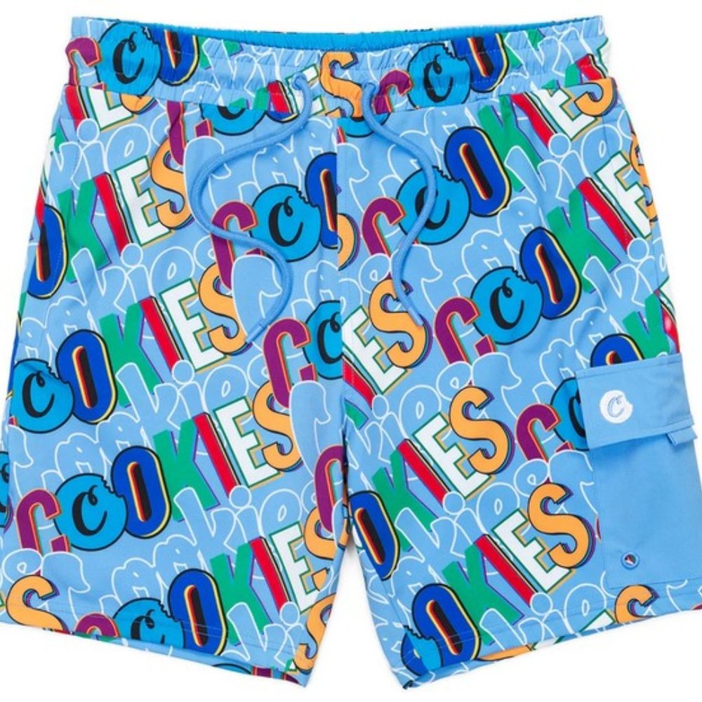 Cookies On The Block Swim Trunk with Poly Microfiber with Stretch All Over Print